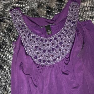 Purple and metallic tank